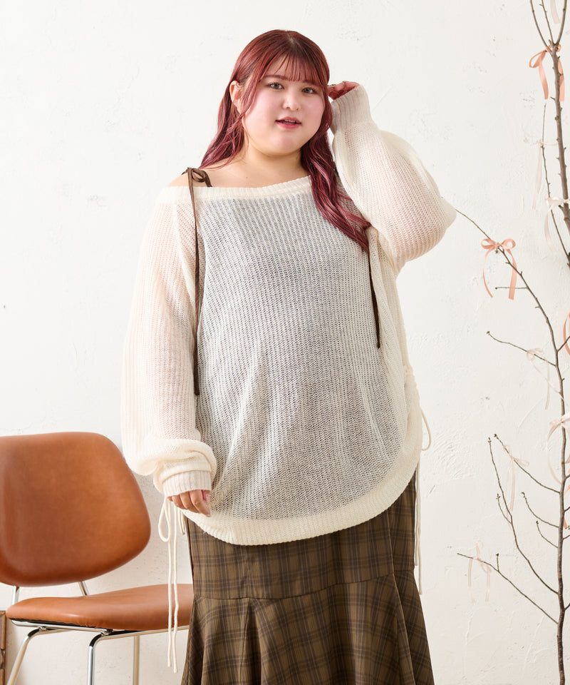 DROST SHEER OVER KNIT/ドロストシアーオーバーニット