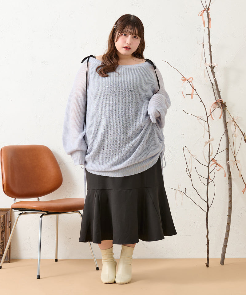 DROST SHEER OVER KNIT/ドロストシアーオーバーニット