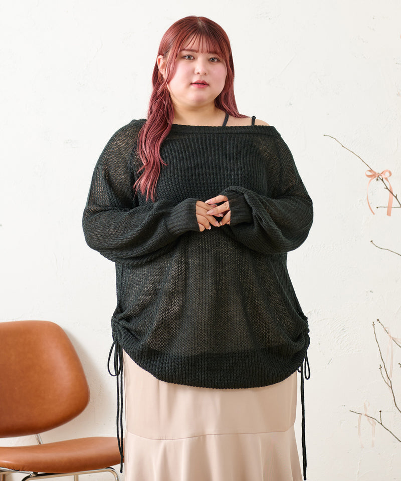 DROST SHEER OVER KNIT/ドロストシアーオーバーニット