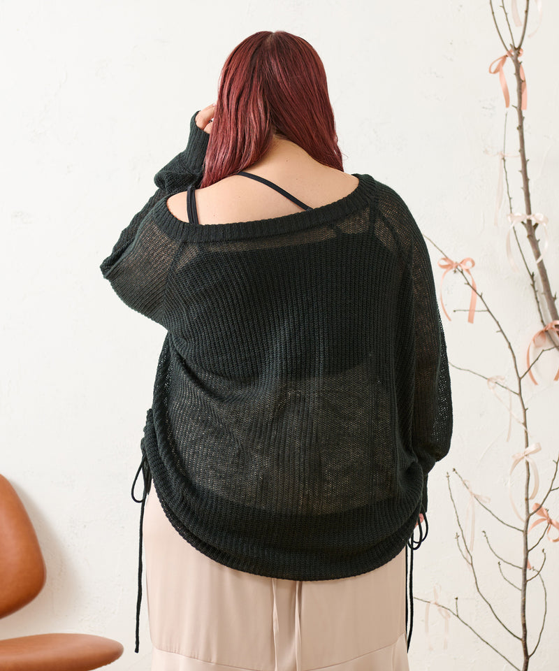 DROST SHEER OVER KNIT/ドロストシアーオーバーニット