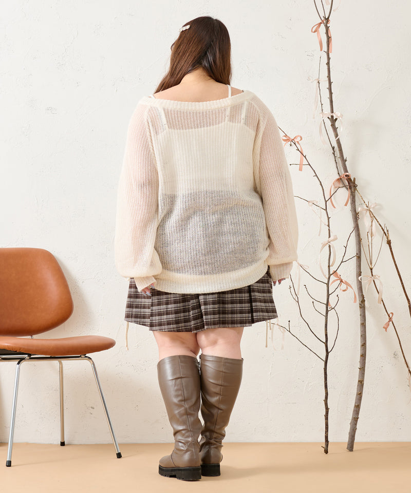 DROST SHEER OVER KNIT/ドロストシアーオーバーニット