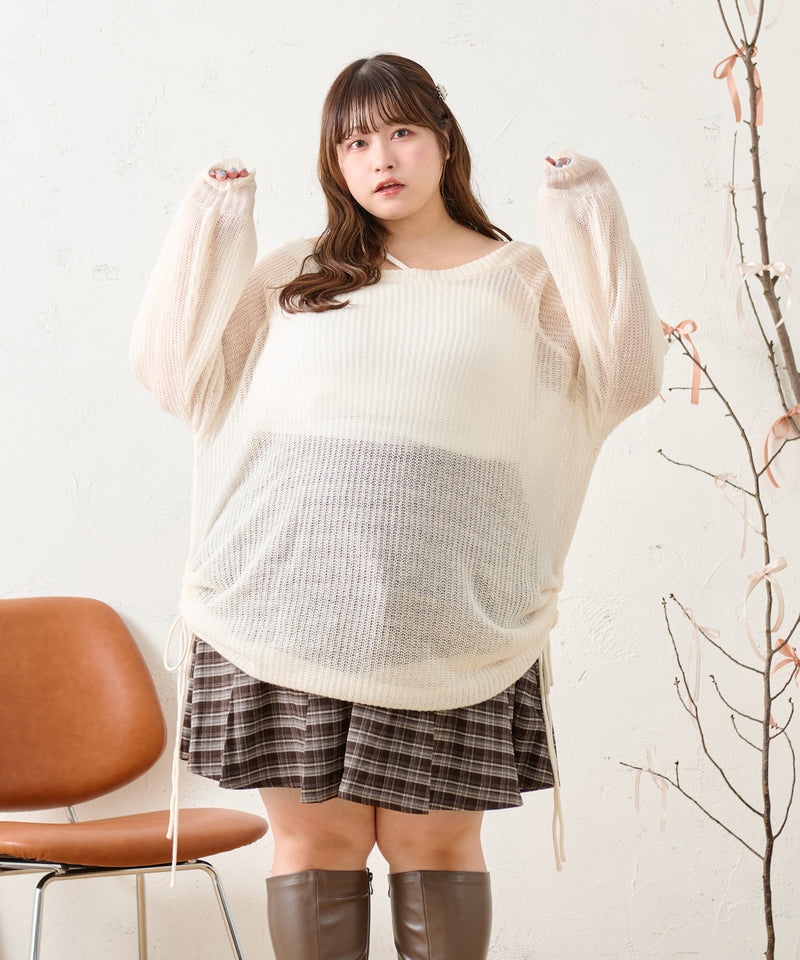 DROST SHEER OVER KNIT/ドロストシアーオーバーニット