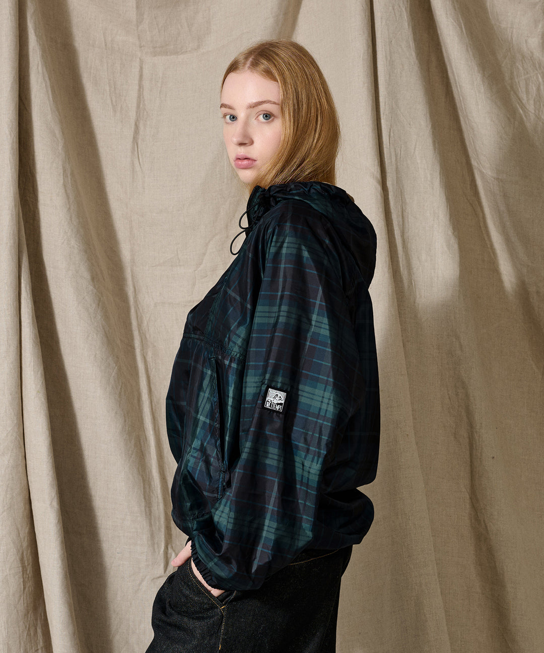 チェックフーディーアノラック Check Mask Anorak – KIKUNOBU