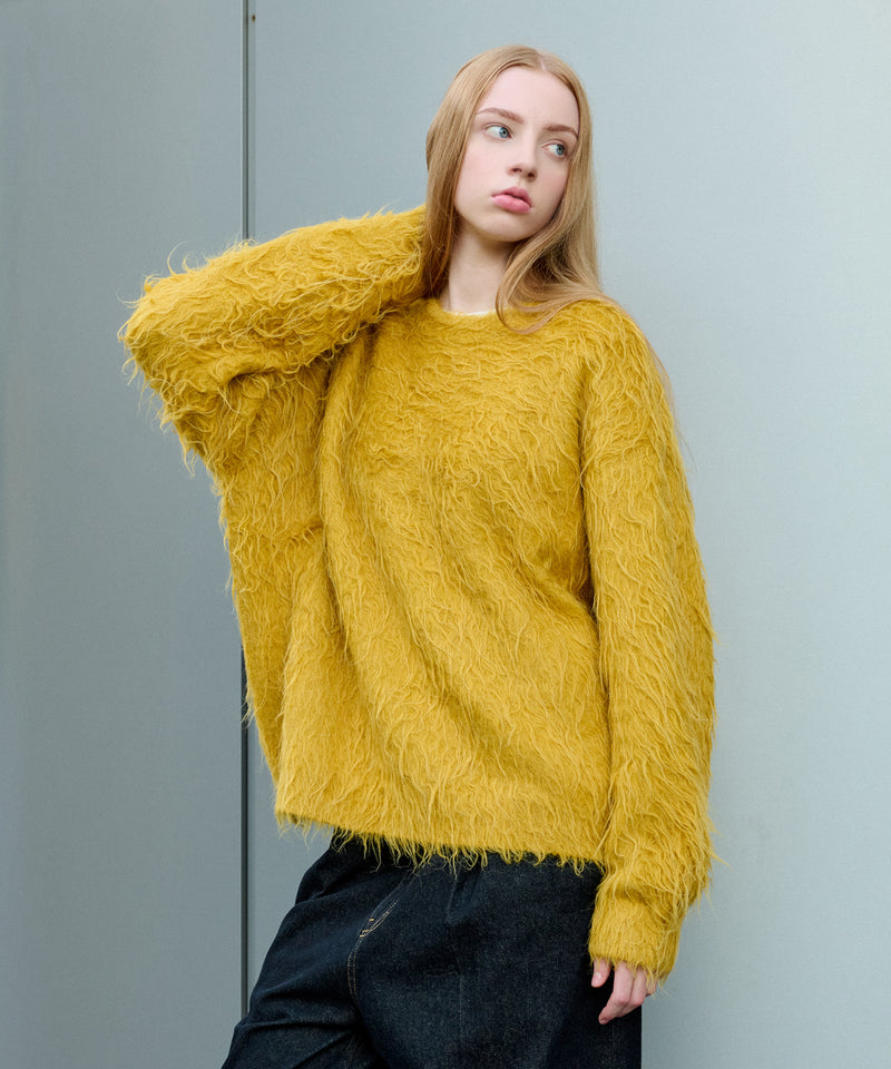 新色追加【WETTEMPT｜ウィテンプト】WOOL MIXED PERM SHAGGY KNIT /ウールミックスパーマシャギーニット