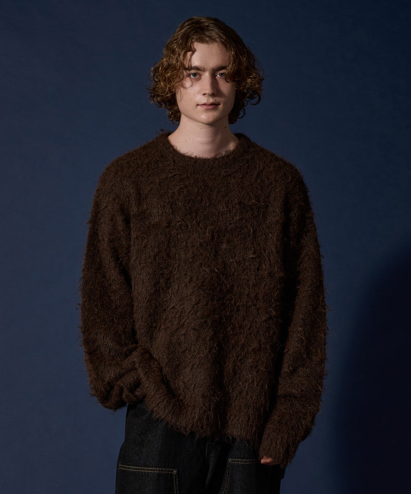 【WETTEMPT】WOOL MIXED SHAGGY KNIT /ウールミックスシャギーニット