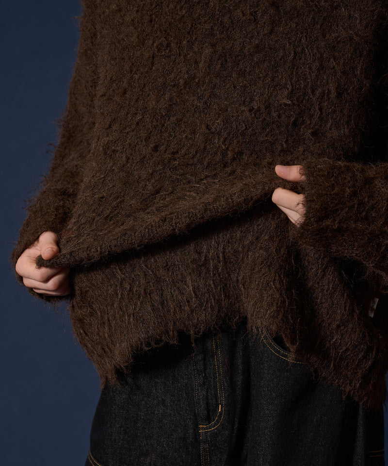 【WETTEMPT】WOOL MIXED SHAGGY KNIT /ウールミックスシャギーニット