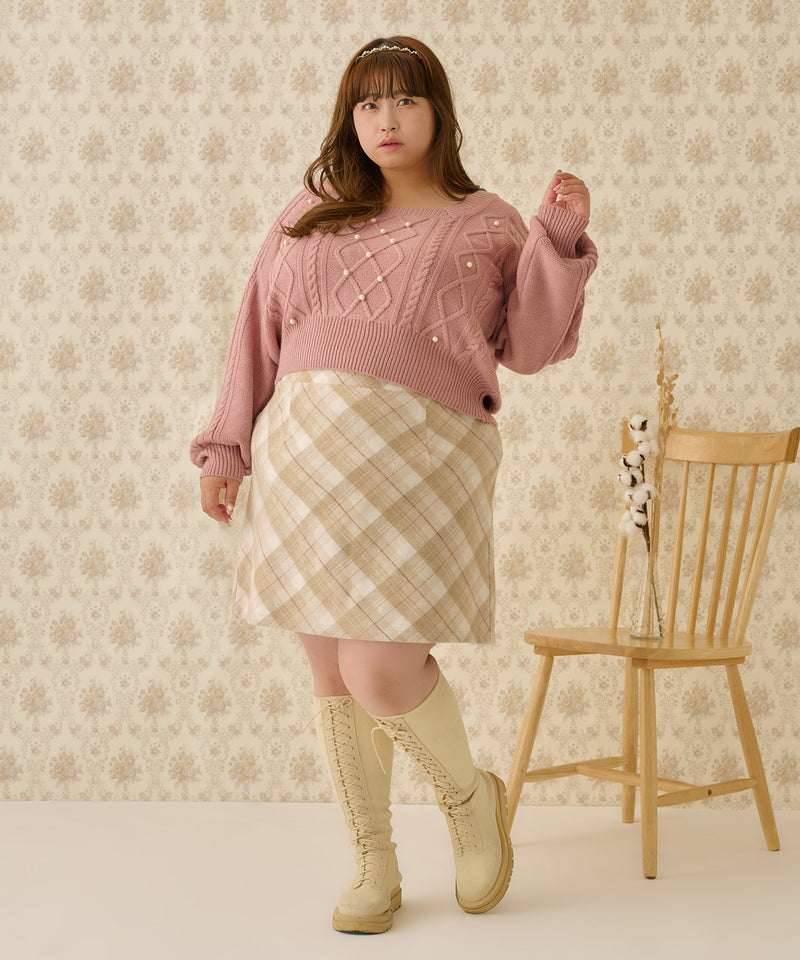 PEARL CABLE KNIT/パールケーブルニット