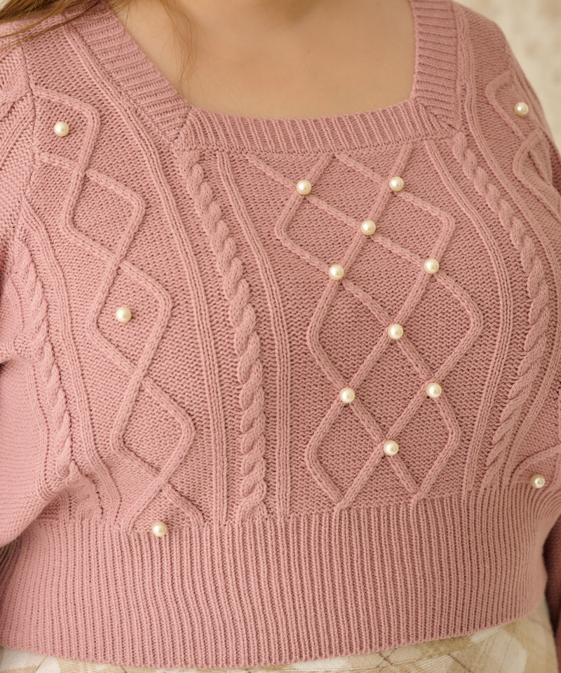 PEARL CABLE KNIT/パールケーブルニット