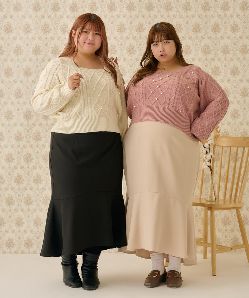 PEARL CABLE KNIT/パールケーブルニット