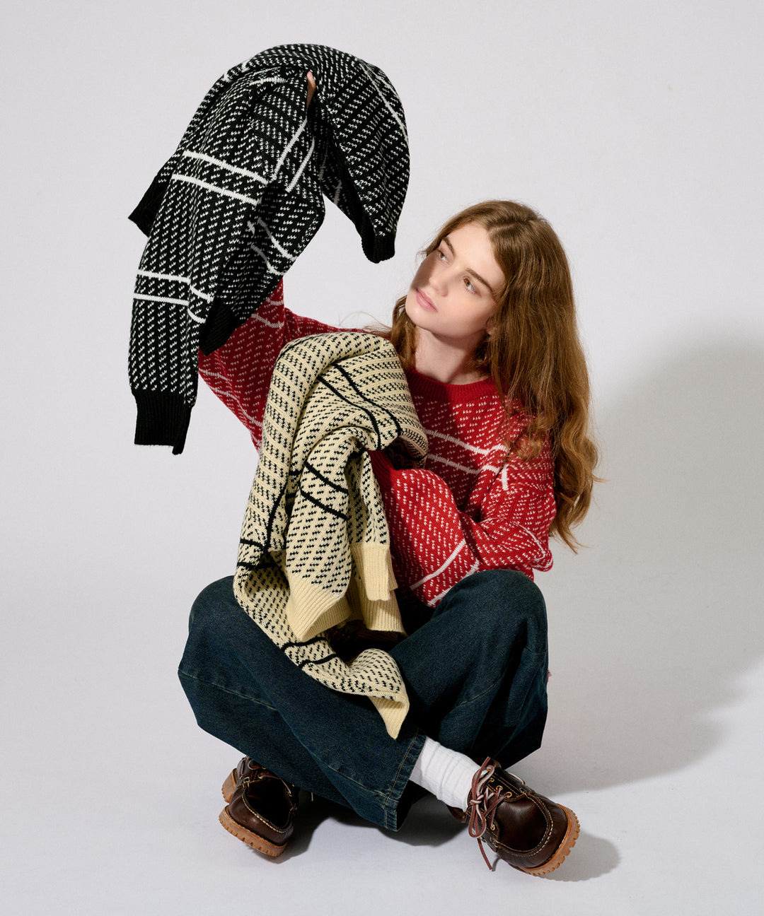 WETTEMPT｜ウィテンプト】BIRDS EYE BORDER KNIT /バーズアイ