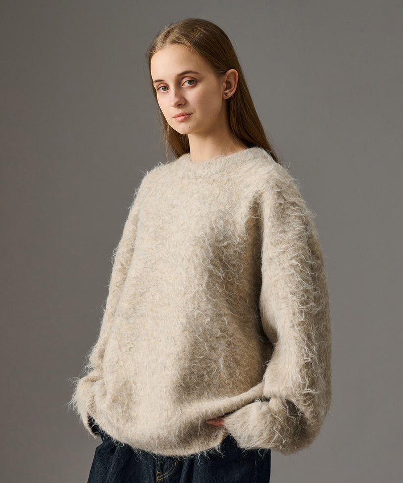 新色追加【WETTEMPT｜ウィテンプト】WOOL MIXED PERM SHAGGY KNIT /ウールミックスパーマシャギーニット