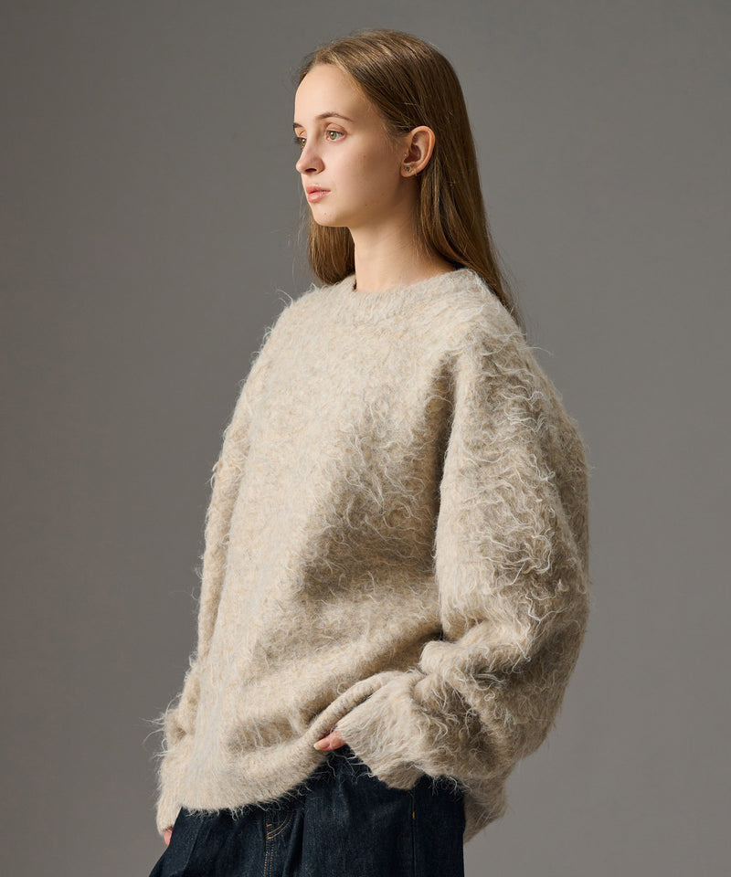 新色追加【WETTEMPT｜ウィテンプト】WOOL MIXED PERM SHAGGY KNIT /ウールミックスパーマシャギーニット