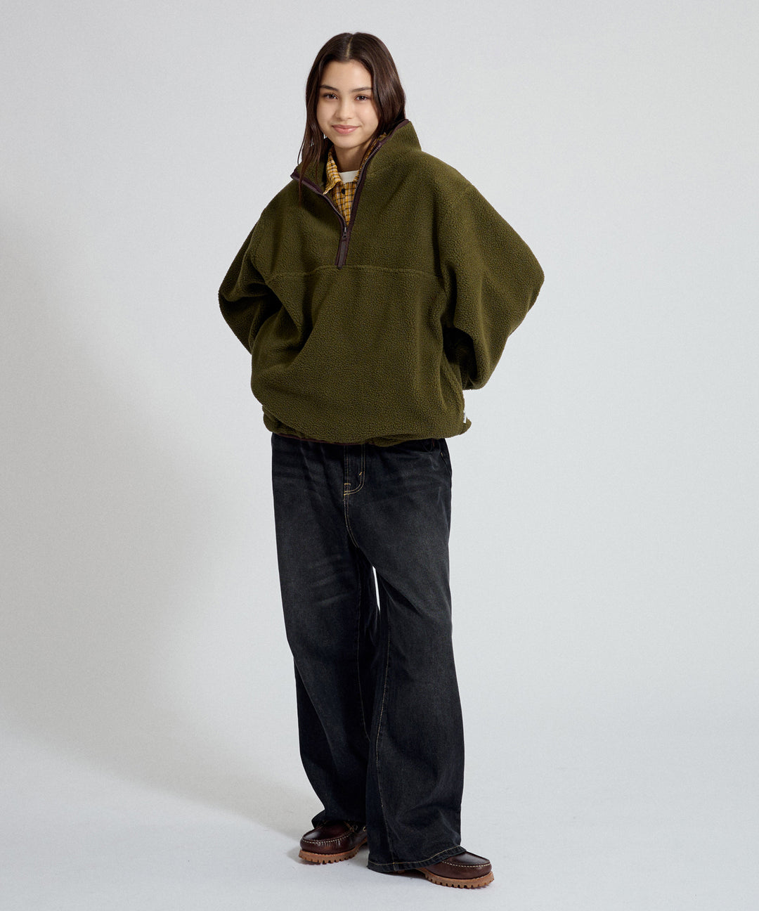 WETTEMPT｜ウィテンプト】HALF ZIP BOA FLEECE PULLOVER