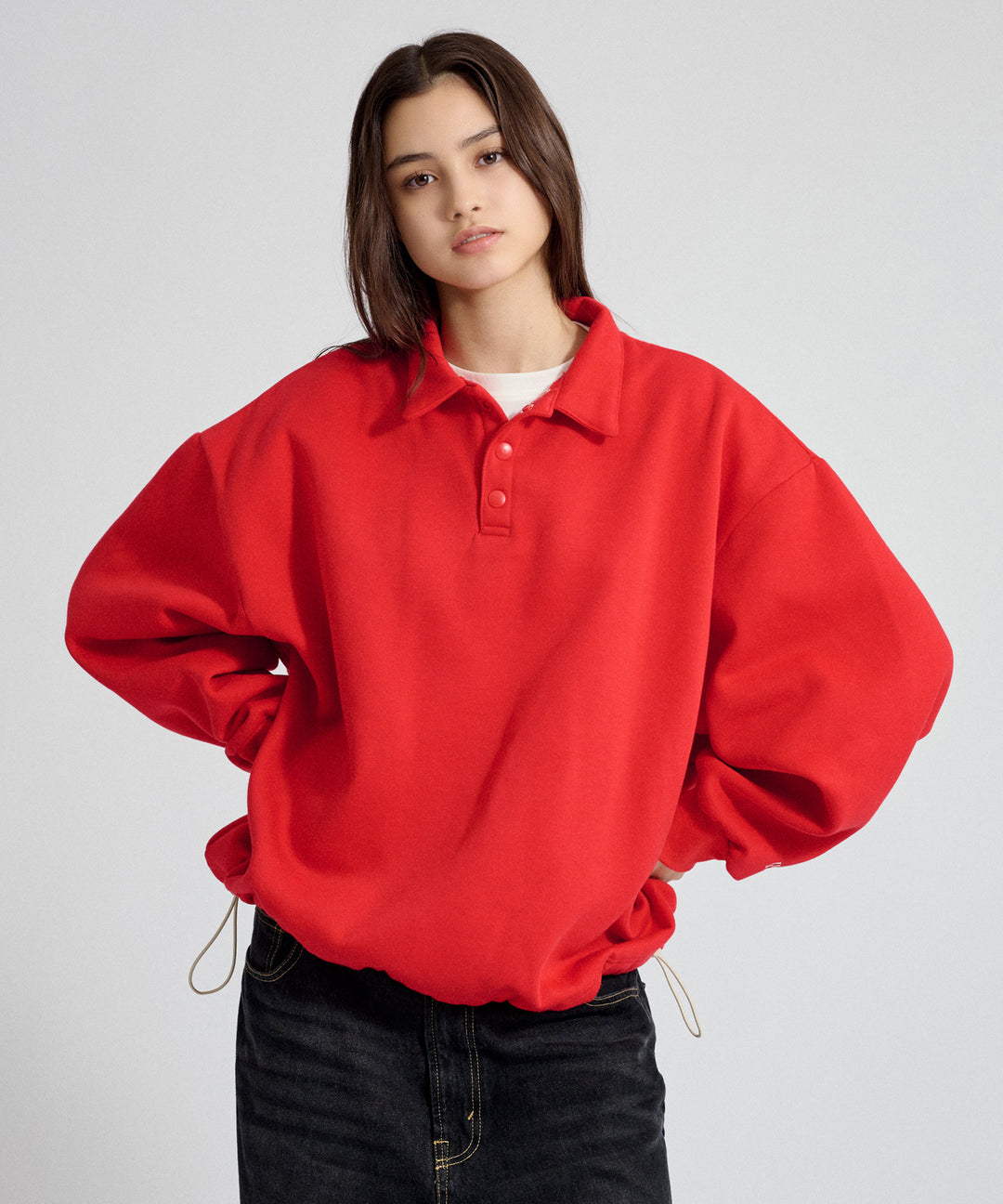 WETTEMPT｜ウィテンプト】FLEECE LINING SWEAT POLO / 裏起毛
