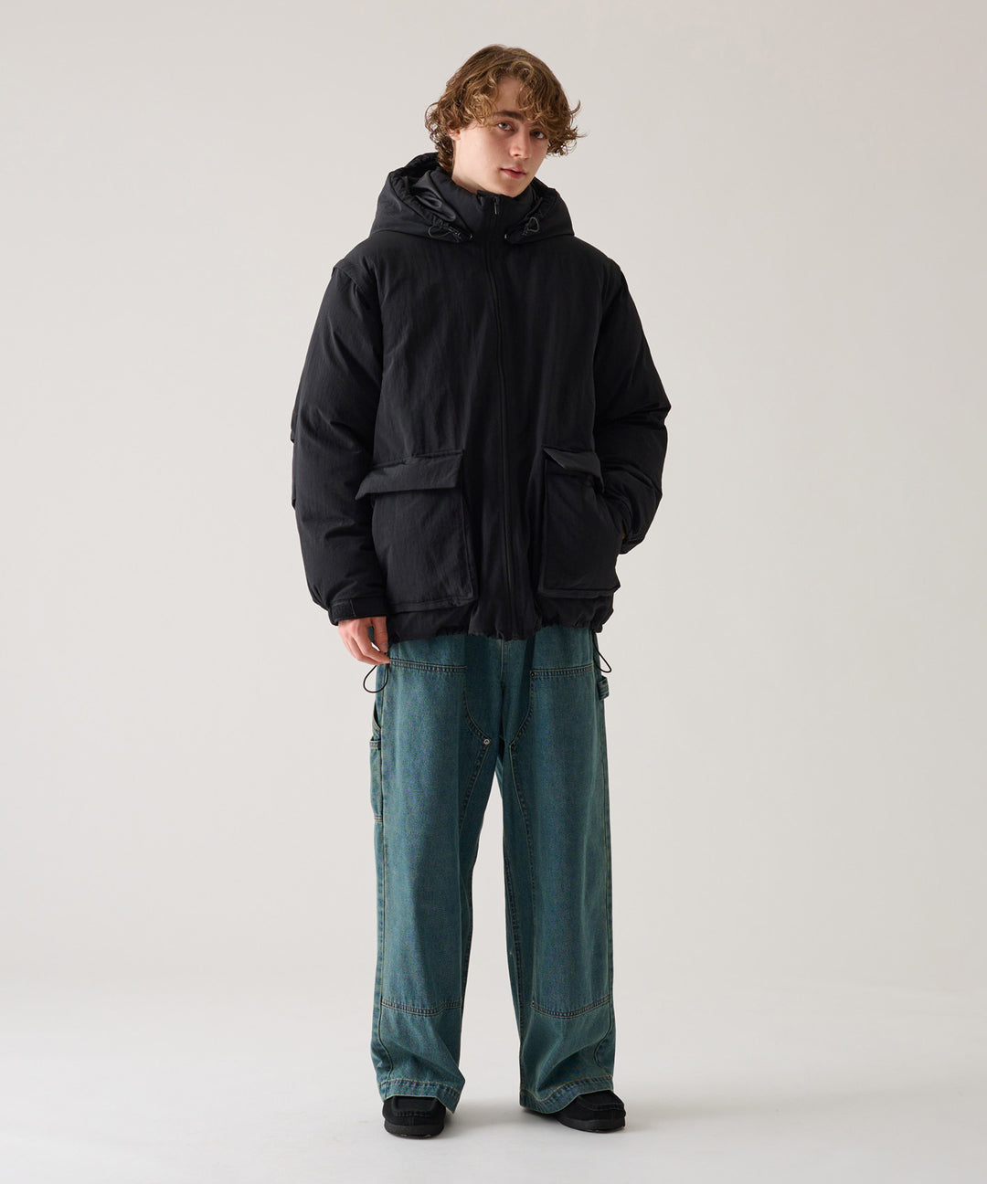 WETTEMPT 4way ダウンジャケット　黒　 ブラック　アウター　ブラック WETTEMPT｜ウィテンプト】4WAY DETACHABLE PADDING JACKET