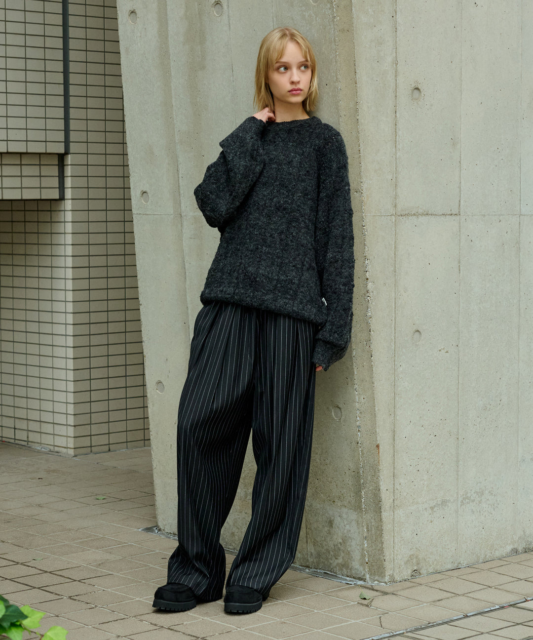 WETTEMPT ツータックイージーストライプスラックス WETTEMPT｜ウィテンプト】 2 TUCK EASY STRIPE SLACKS