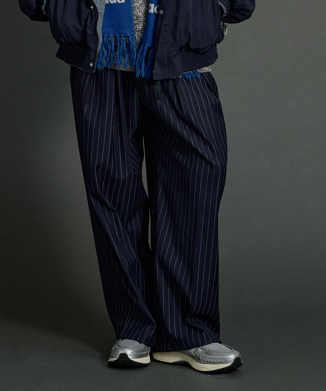 世界的に有名な WETTEMPT｜ウィテンプト】 2 TUCK EASY STRIPE SLACKS パンツ