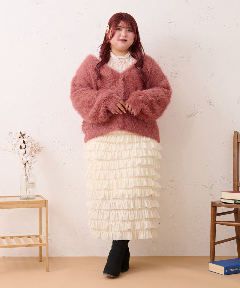 TIERED FRILLS NARROW SKIRT / ティアードフリルナロースカート