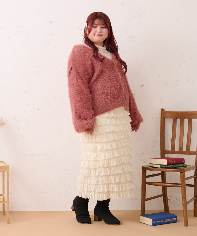 TIERED FRILLS NARROW SKIRT / ティアードフリルナロースカート