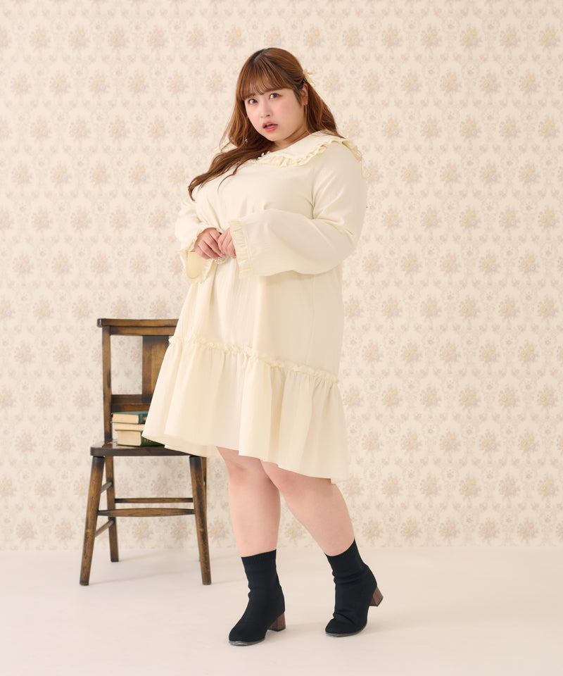 FRILL SAILOR MINI DRESS/フリルセーラーミニワンピース