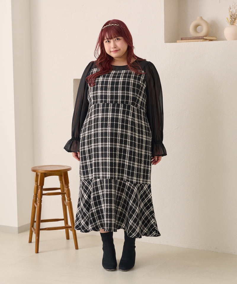 TWEED MERMAID SKIRT ONEPIECE/ツイードマーメイドスカートワンピース