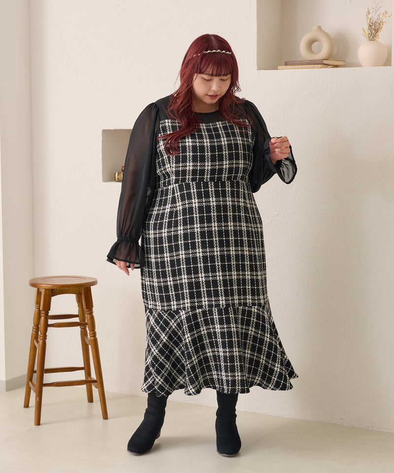 TWEED MERMAID SKIRT ONEPIECE/ツイードマーメイドスカートワンピース