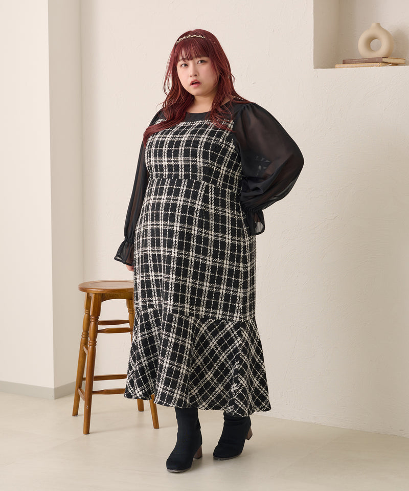 TWEED MERMAID SKIRT ONEPIECE/ツイードマーメイドスカートワンピース