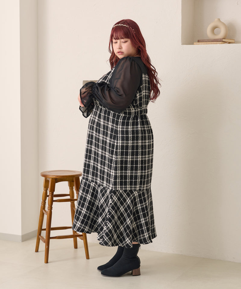 TWEED MERMAID SKIRT ONEPIECE/ツイードマーメイドスカートワンピース