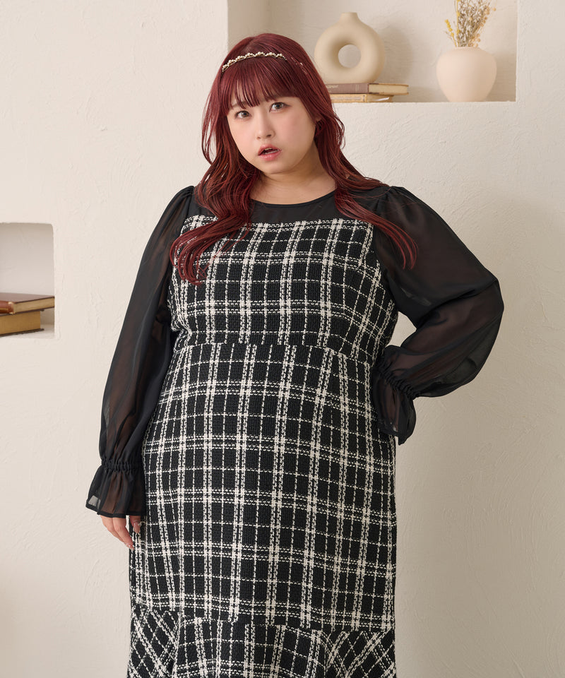 TWEED MERMAID SKIRT ONEPIECE/ツイードマーメイドスカートワンピース