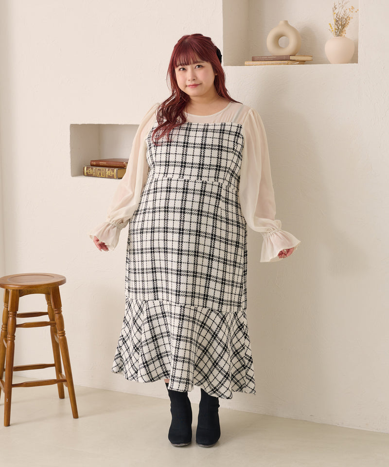 TWEED MERMAID SKIRT ONEPIECE/ツイードマーメイドスカートワンピース