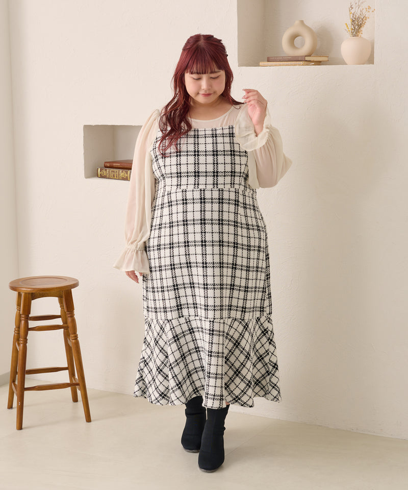 TWEED MERMAID SKIRT ONEPIECE/ツイードマーメイドスカートワンピース