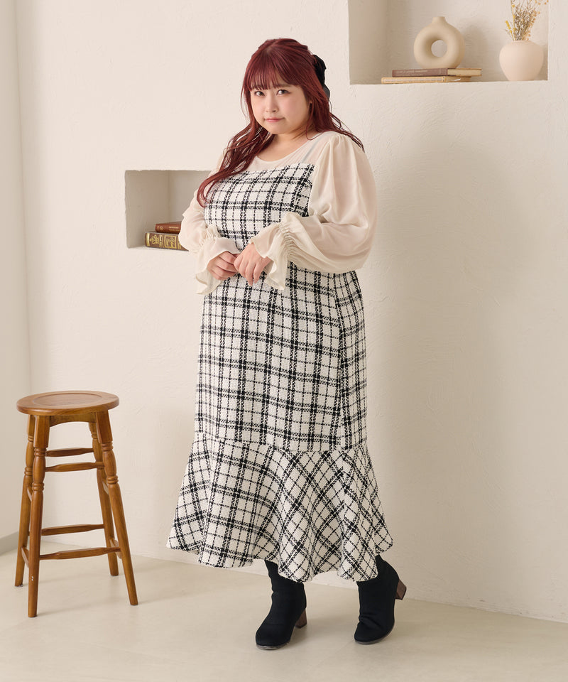 TWEED MERMAID SKIRT ONEPIECE/ツイードマーメイドスカートワンピース