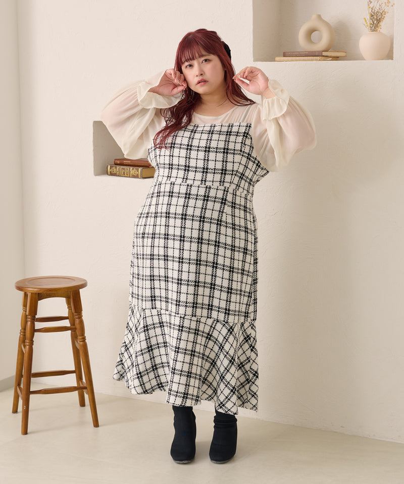 TWEED MERMAID SKIRT ONEPIECE/ツイードマーメイドスカートワンピース