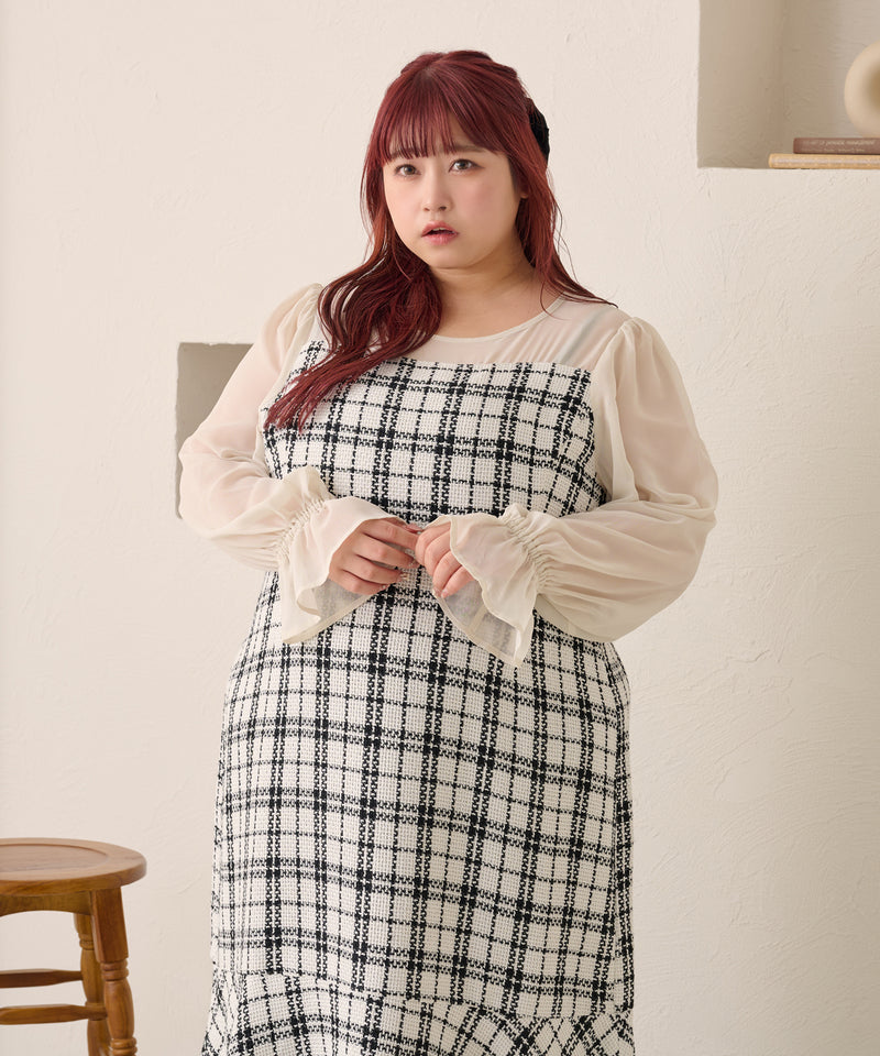 TWEED MERMAID SKIRT ONEPIECE/ツイードマーメイドスカートワンピース