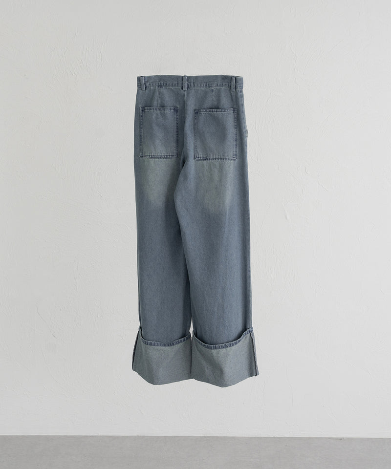 新色追加【selleglant｜セレグランテ】ROLL UP BAGGY DENIM PANTS/ロールアップバギーデニムパンツ