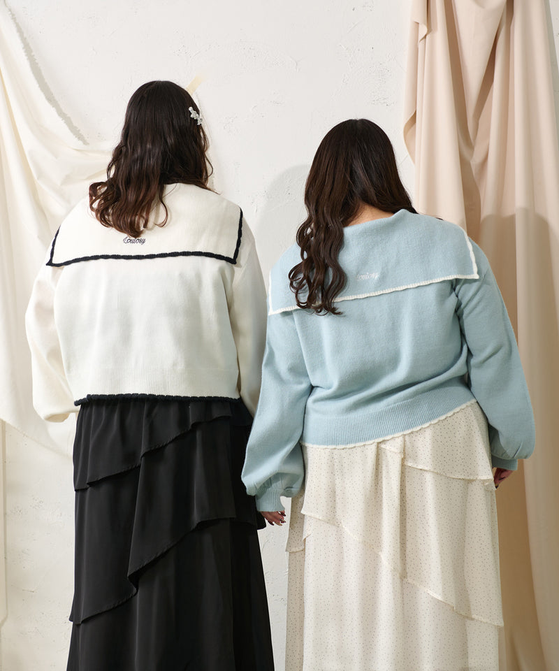 SCALLOPED COLLAR CARDIGAN / スカラップカラーカーディガン