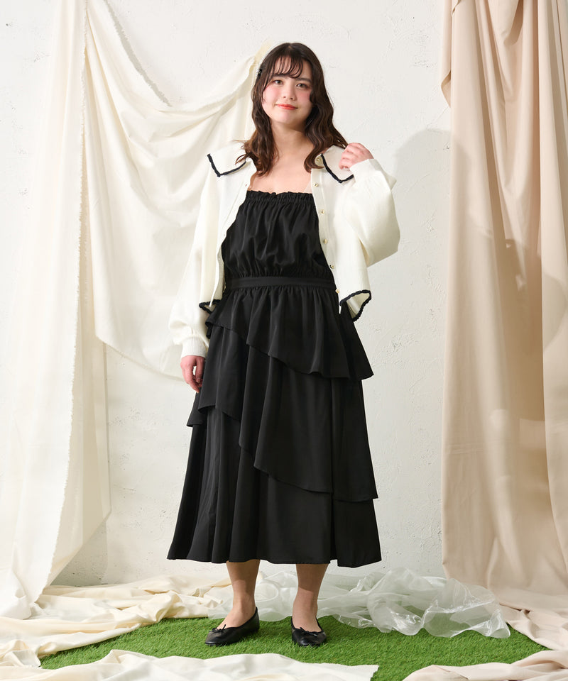 ASYMMETRY DESIGN CAMISOLE ONEPIECE / アシンメトリーデザインキャミワンピース