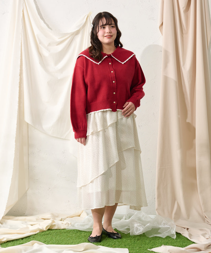 SCALLOPED COLLAR CARDIGAN / スカラップカラーカーディガン