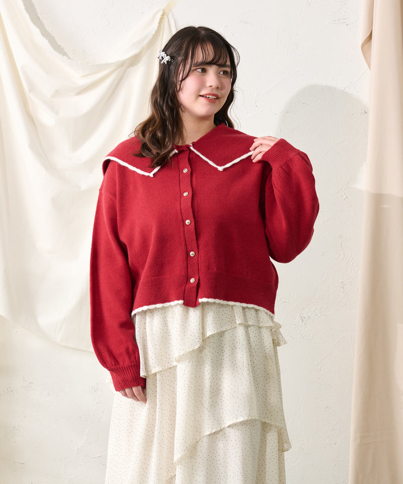 SCALLOPED COLLAR CARDIGAN / スカラップカラーカーディガン