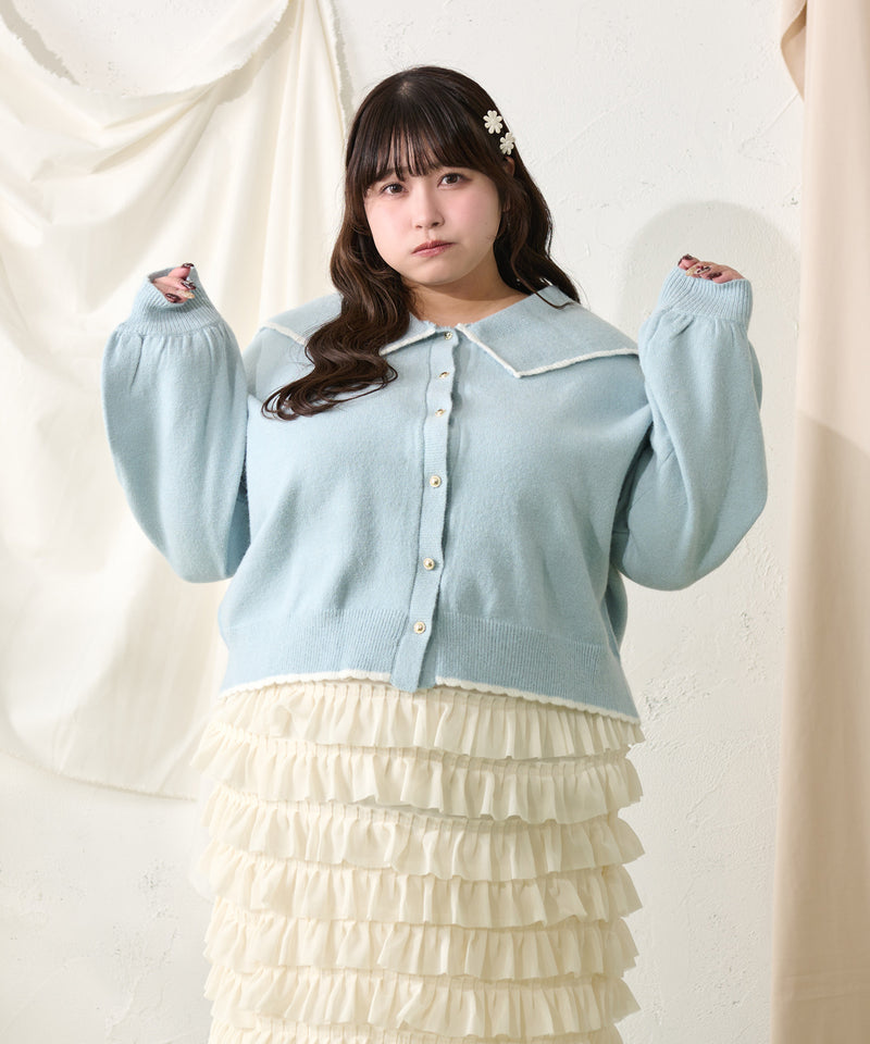 SCALLOPED COLLAR CARDIGAN / スカラップカラーカーディガン