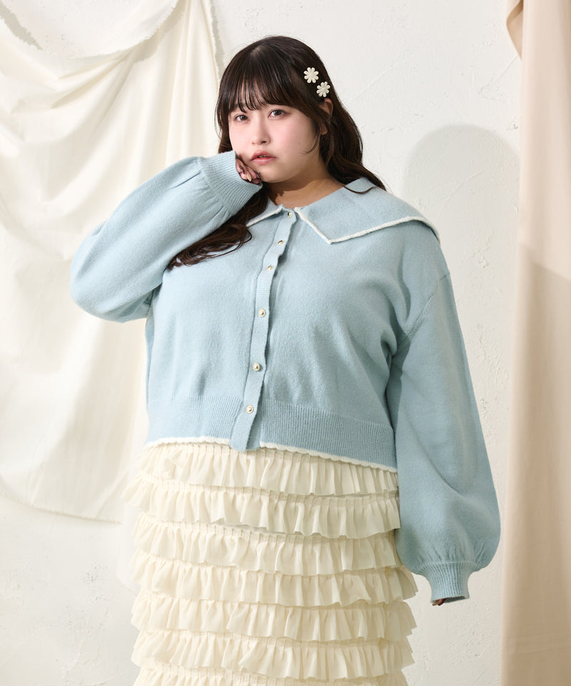 SCALLOPED COLLAR CARDIGAN / スカラップカラーカーディガン