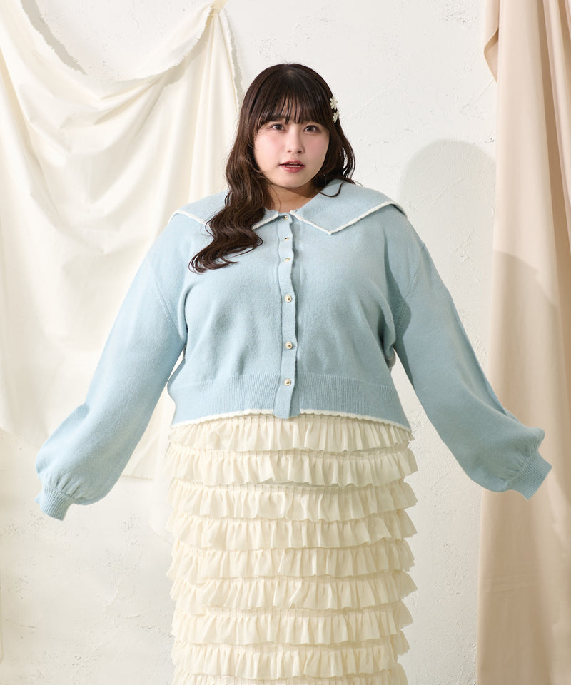 SCALLOPED COLLAR CARDIGAN / スカラップカラーカーディガン