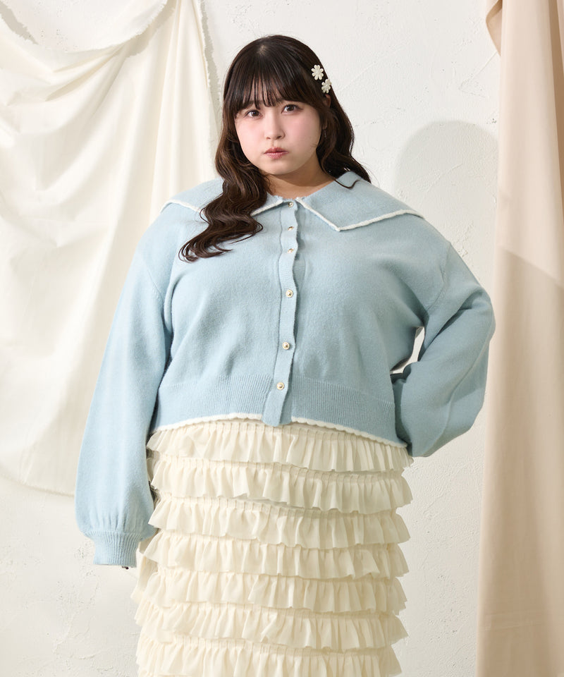 SCALLOPED COLLAR CARDIGAN / スカラップカラーカーディガン