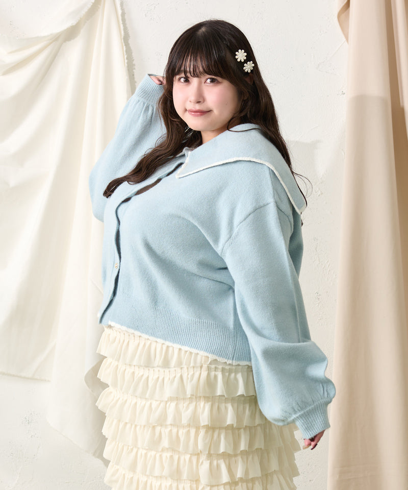 SCALLOPED COLLAR CARDIGAN / スカラップカラーカーディガン