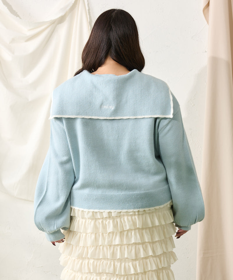 SCALLOPED COLLAR CARDIGAN / スカラップカラーカーディガン