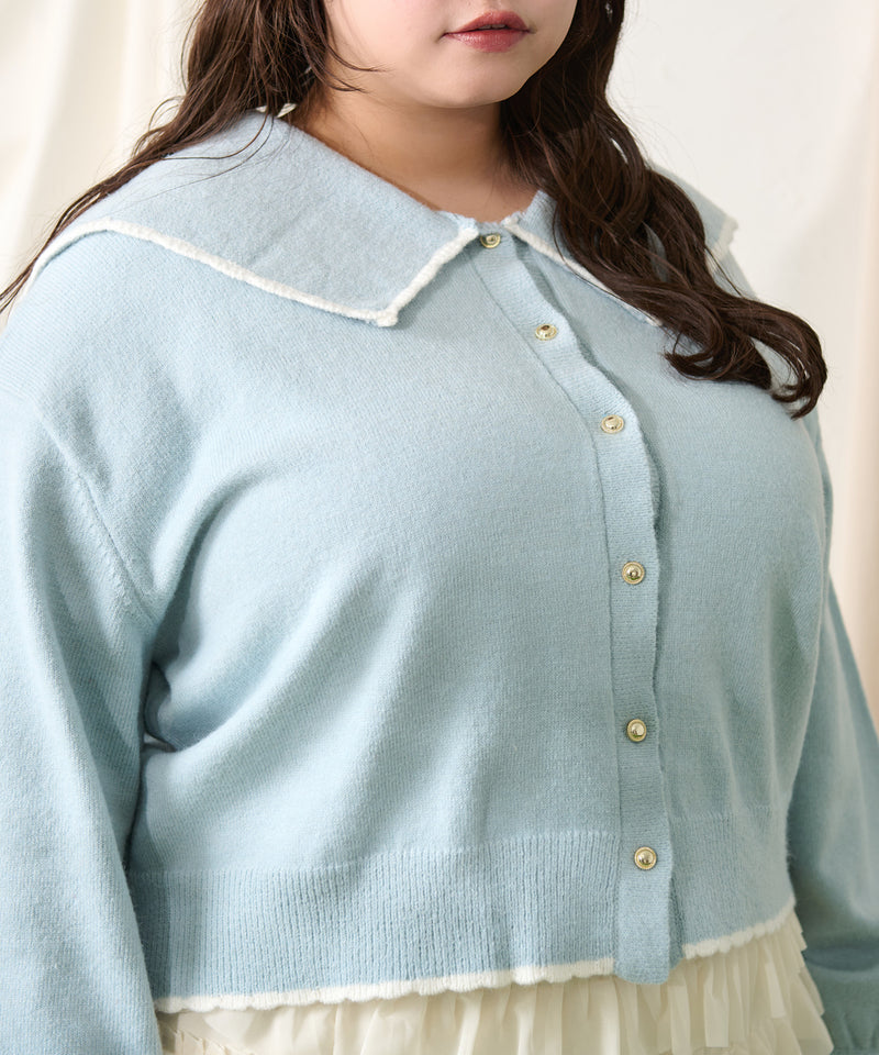 SCALLOPED COLLAR CARDIGAN / スカラップカラーカーディガン