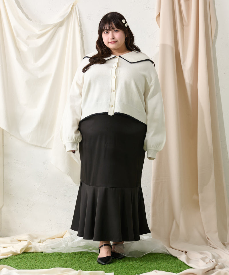 SCALLOPED COLLAR CARDIGAN / スカラップカラーカーディガン