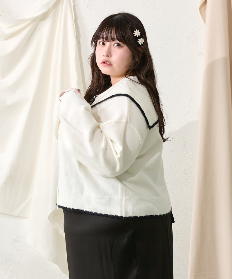 SCALLOPED COLLAR CARDIGAN / スカラップカラーカーディガン