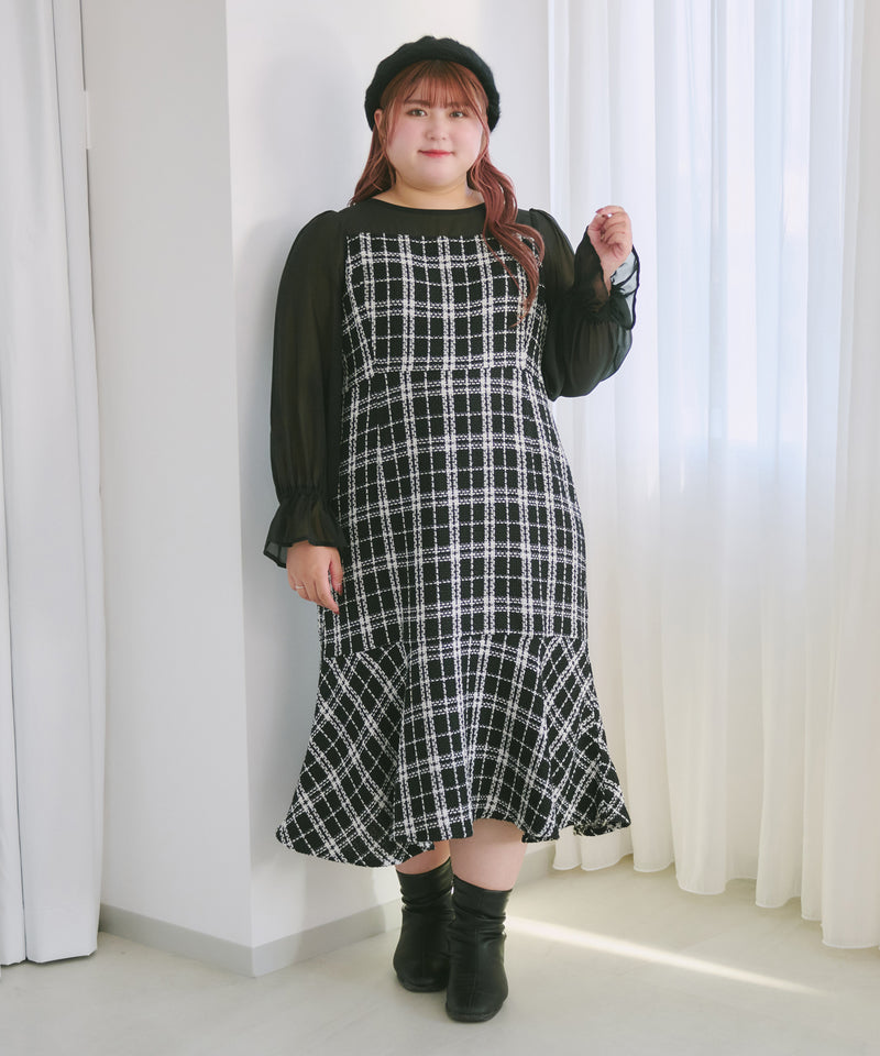 TWEED MERMAID SKIRT ONEPIECE/ツイードマーメイドスカートワンピース