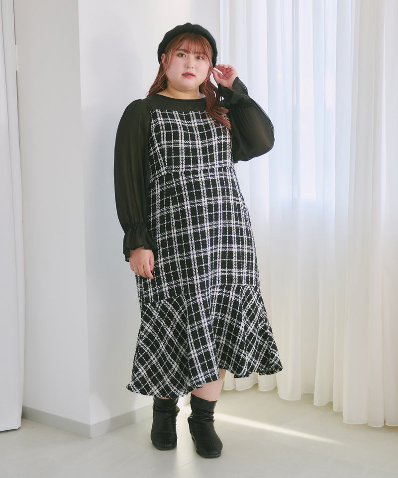 TWEED MERMAID SKIRT ONEPIECE/ツイードマーメイドスカートワンピース